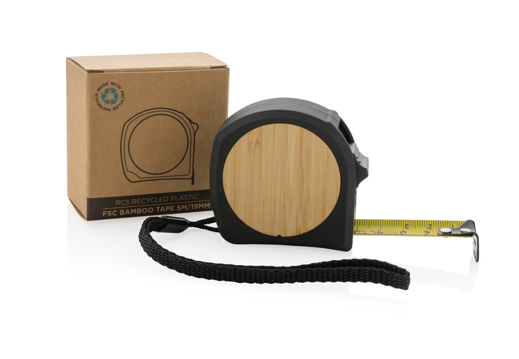 RCS återvunnen plast och bambu måttband 5M/19mm