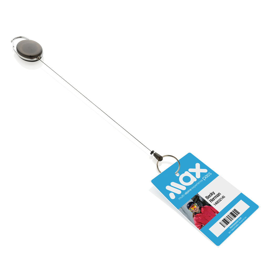 Nyckelring av återvunnen RCS certfierad ABS, utdragbar