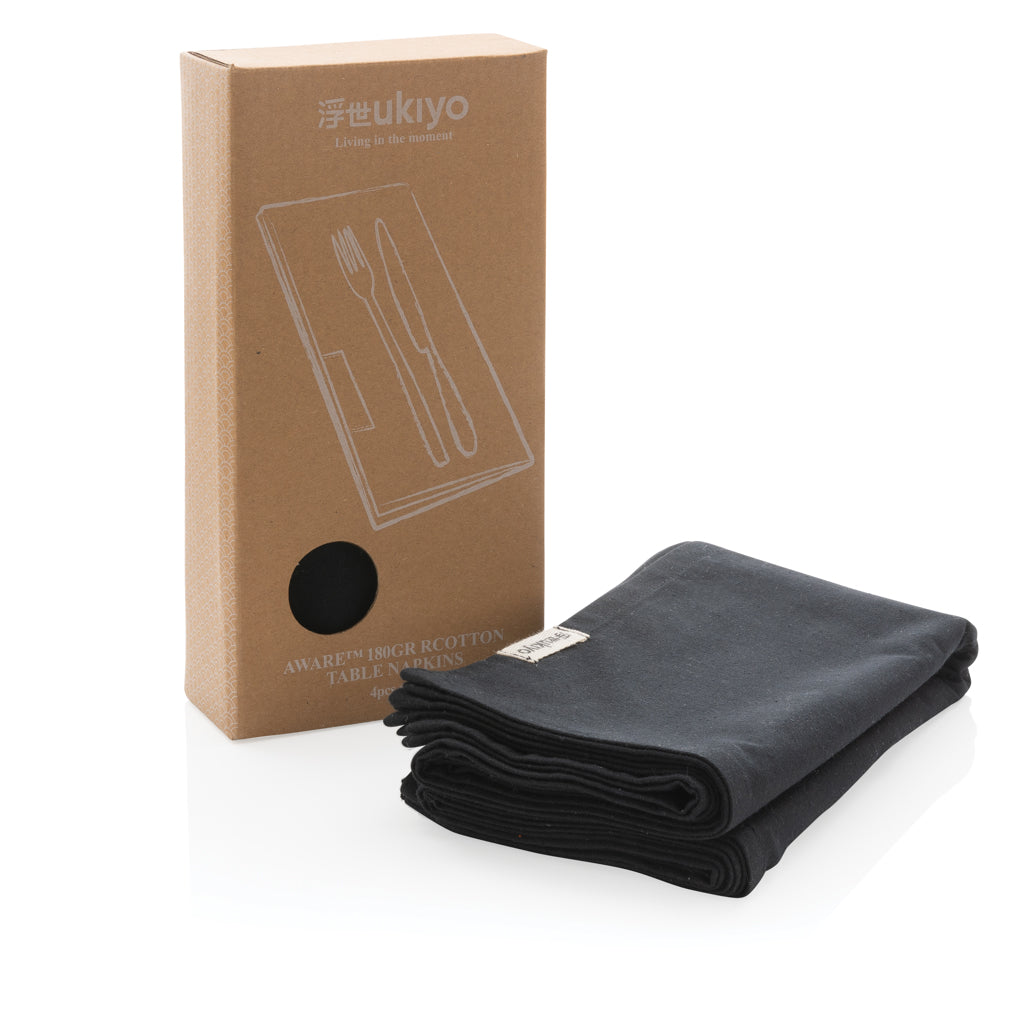 Ukiyo Aware™ 180gr servetter i återvunnen bomull, 4st
