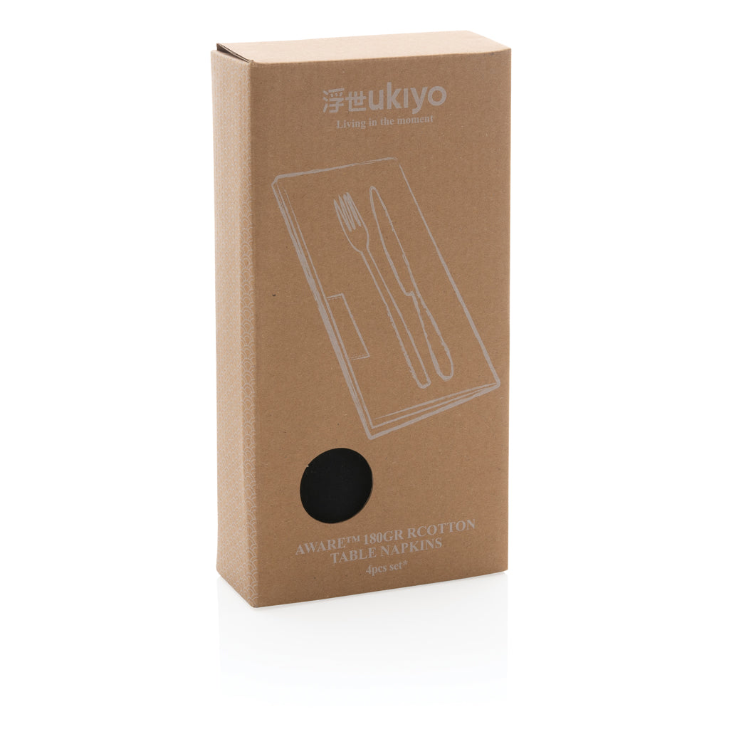 Ukiyo Aware™ 180gr servetter i återvunnen bomull, 4st