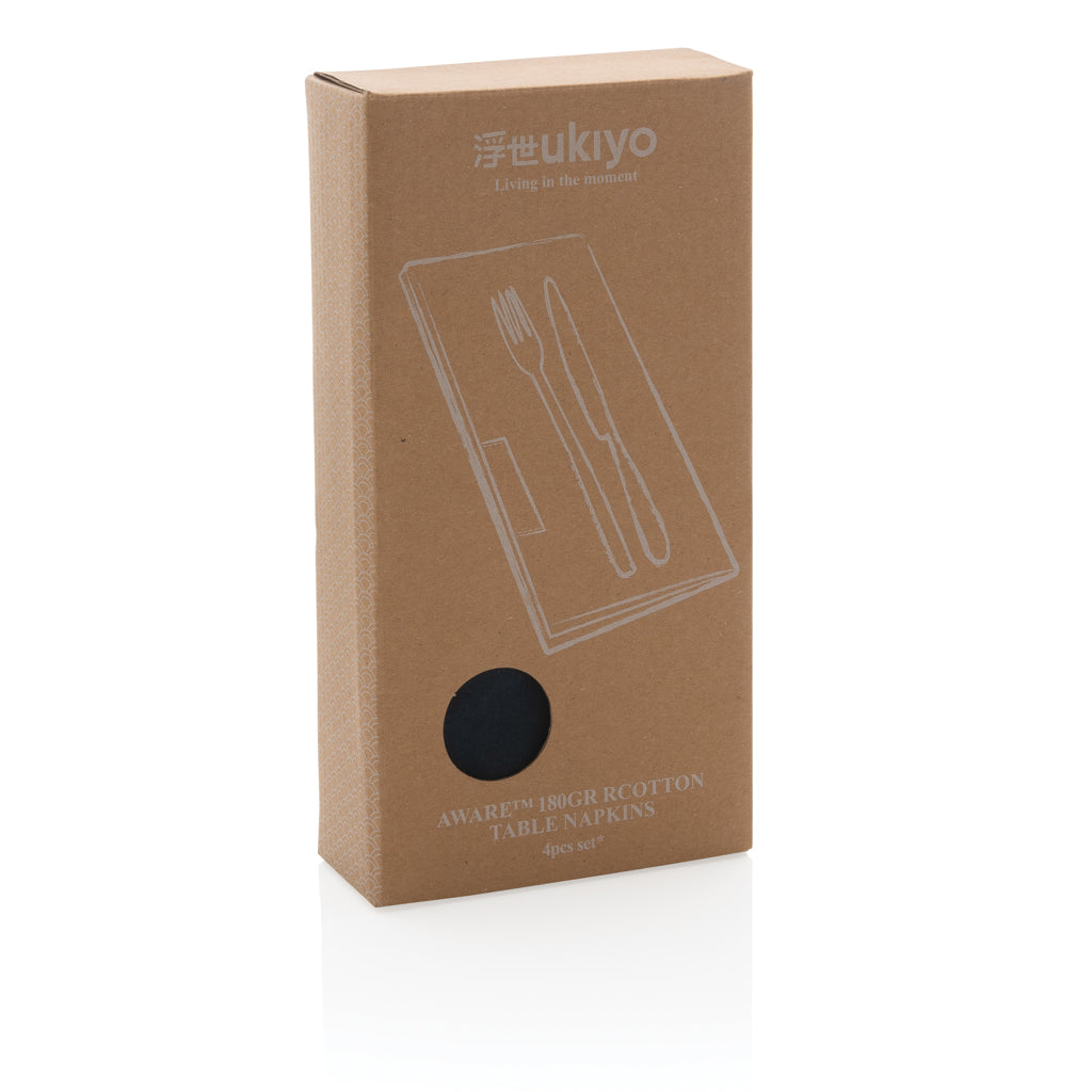 Ukiyo Aware™ 180gr servetter i återvunnen bomull, 4st