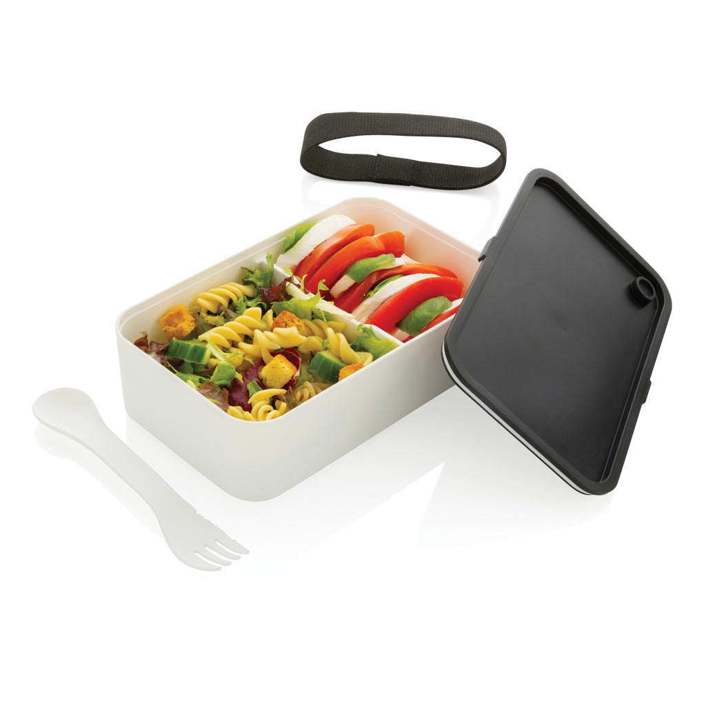 Lunchlåda med spork i GRS återvunnen PP