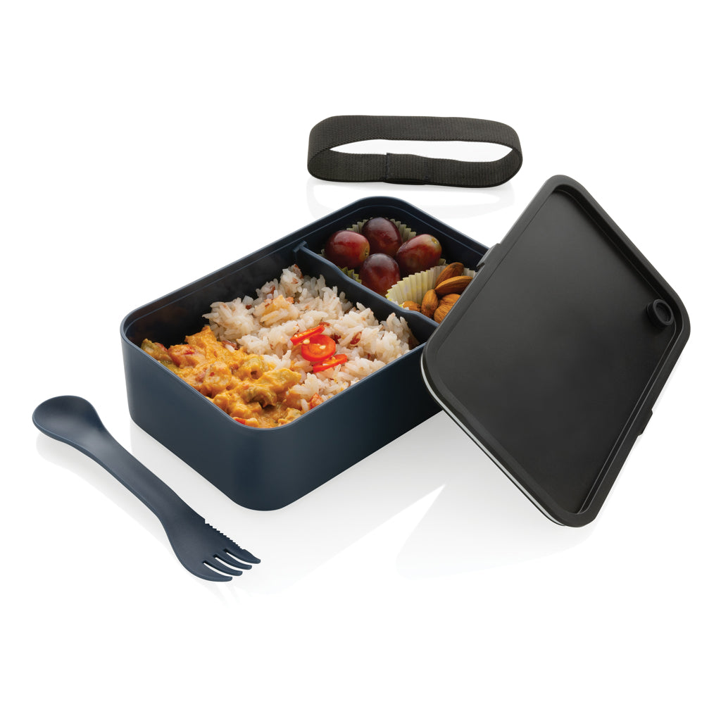 Lunchlåda med spork i GRS återvunnen PP