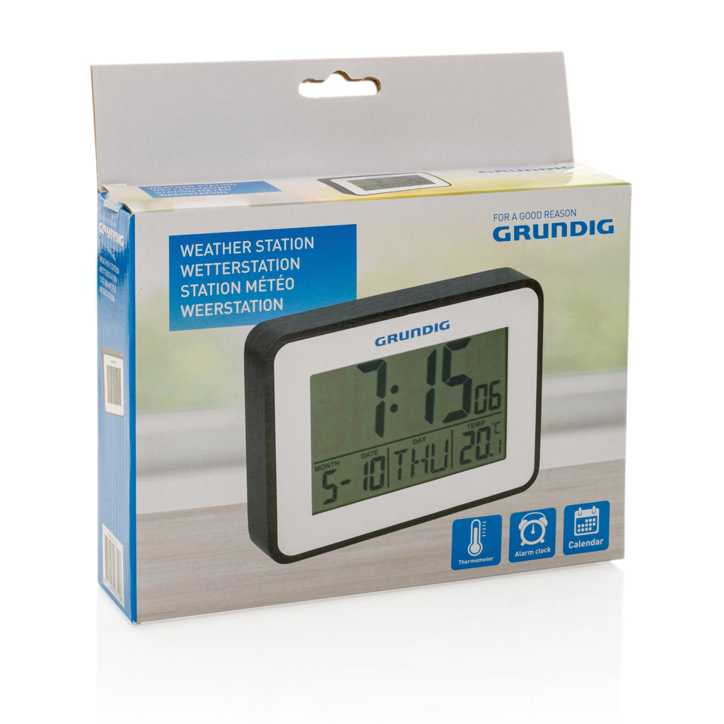 Grundig väderstation, alarm och kalender