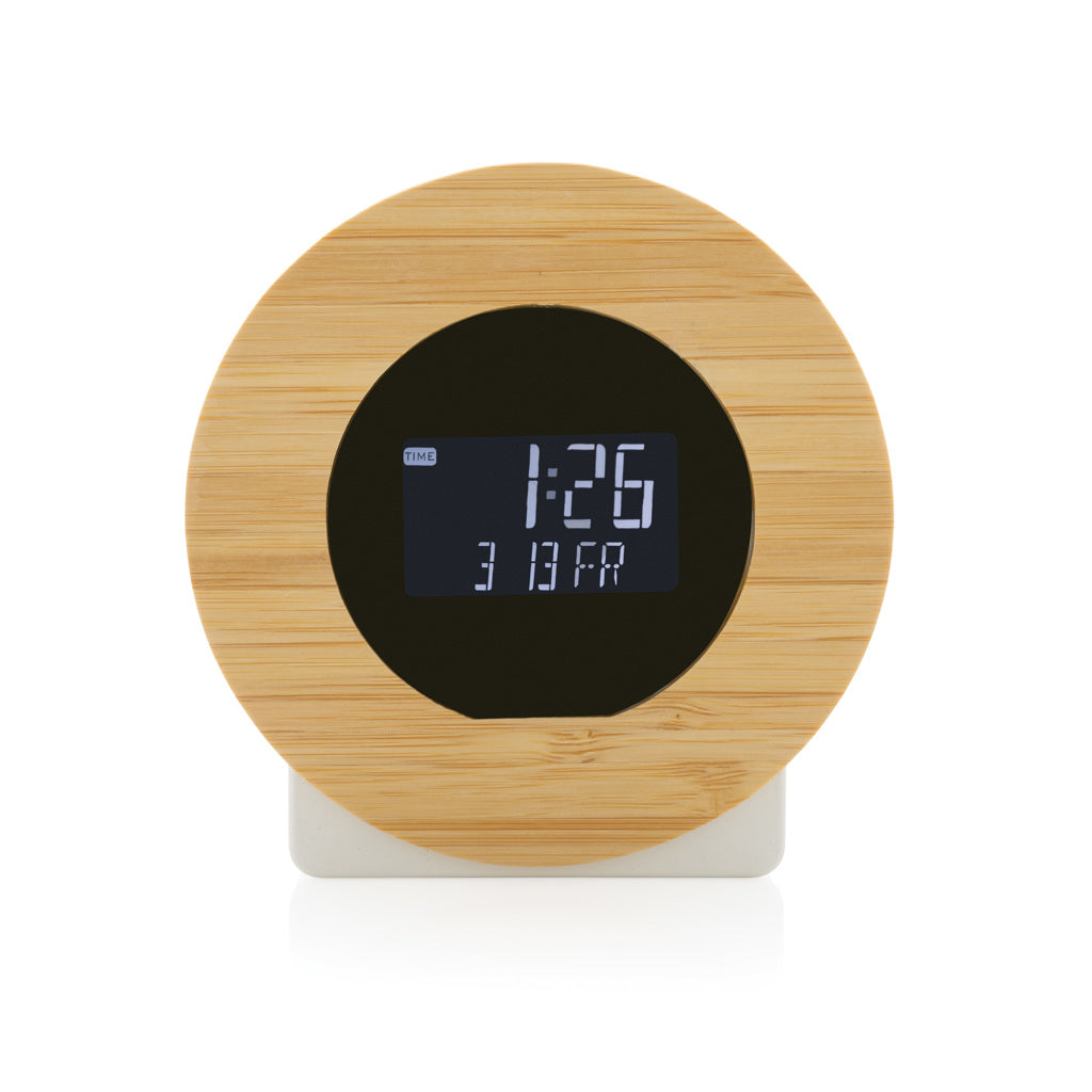 Utah LCD skrivbordsklocka RCS rplast & bambu