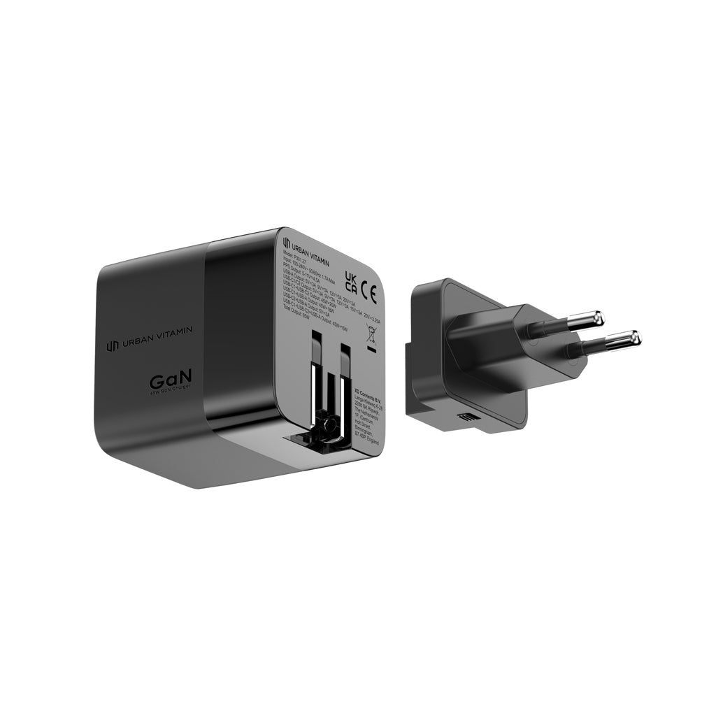 Urban Vitamin Mendocino 65W GaN-laddare med utdragbar kabel