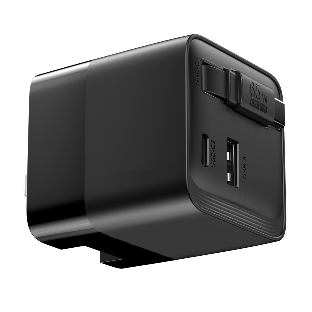 Urban Vitamin Mendocino 65W GaN-laddare med utdragbar kabel