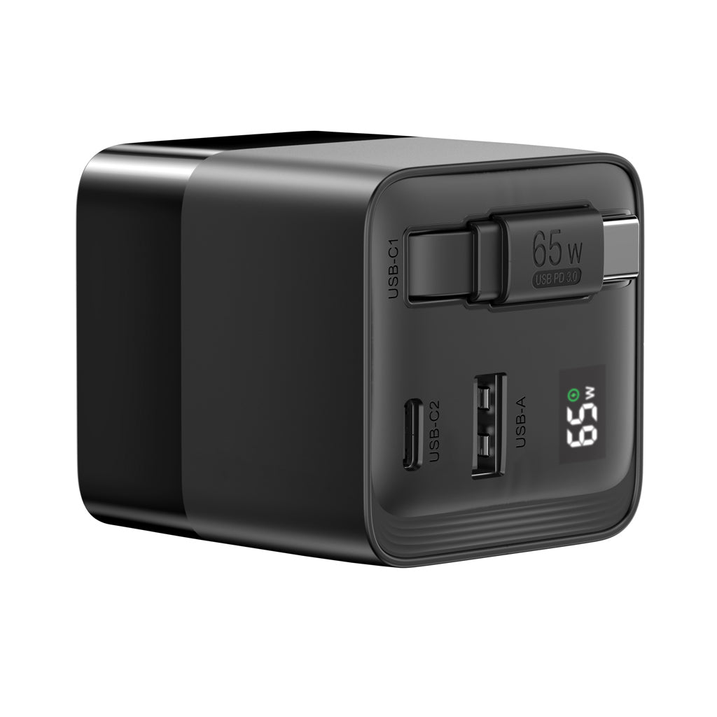 Urban Vitamin Mendocino 65W GaN-laddare med utdragbar kabel