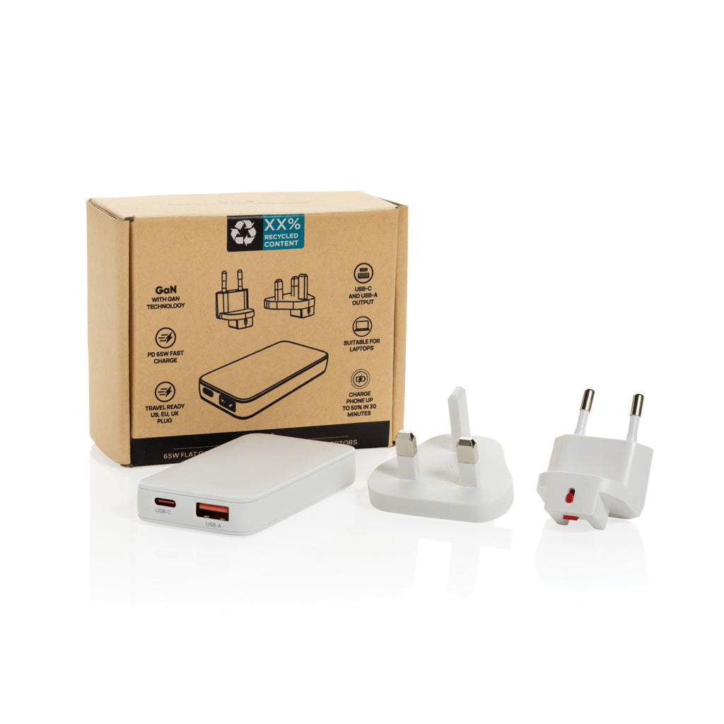 Fluxo RCS 65W platt GaN-laddare med universella kontakter