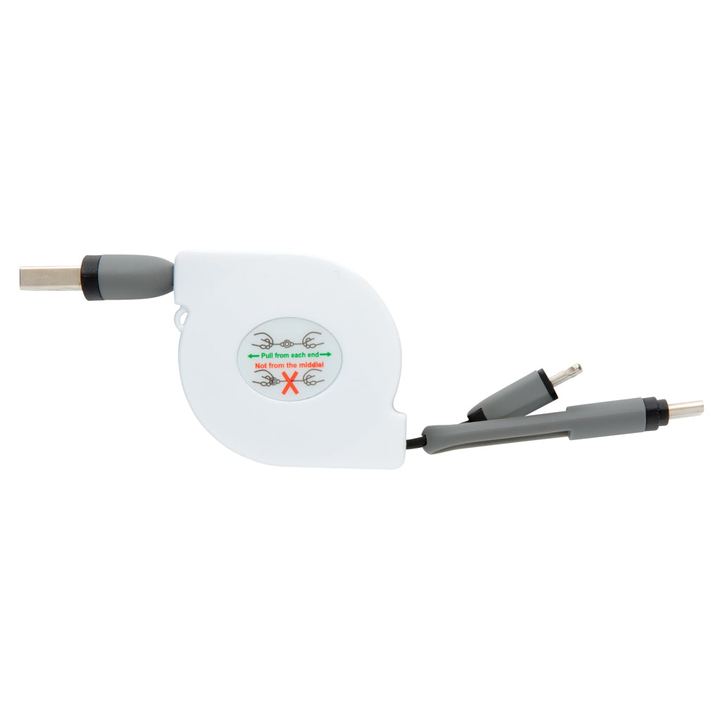 Utdragbar 3-i-1 kabel