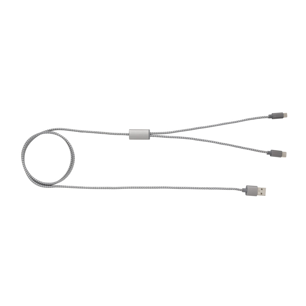 3-i-1 flätad kabel