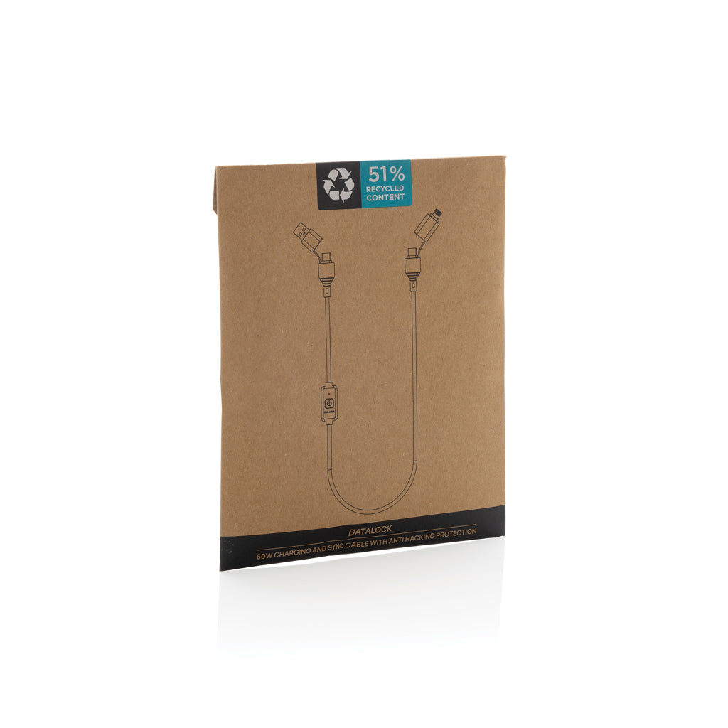Datalock 60W kabel för skydd mot hackning RCS återvunnen