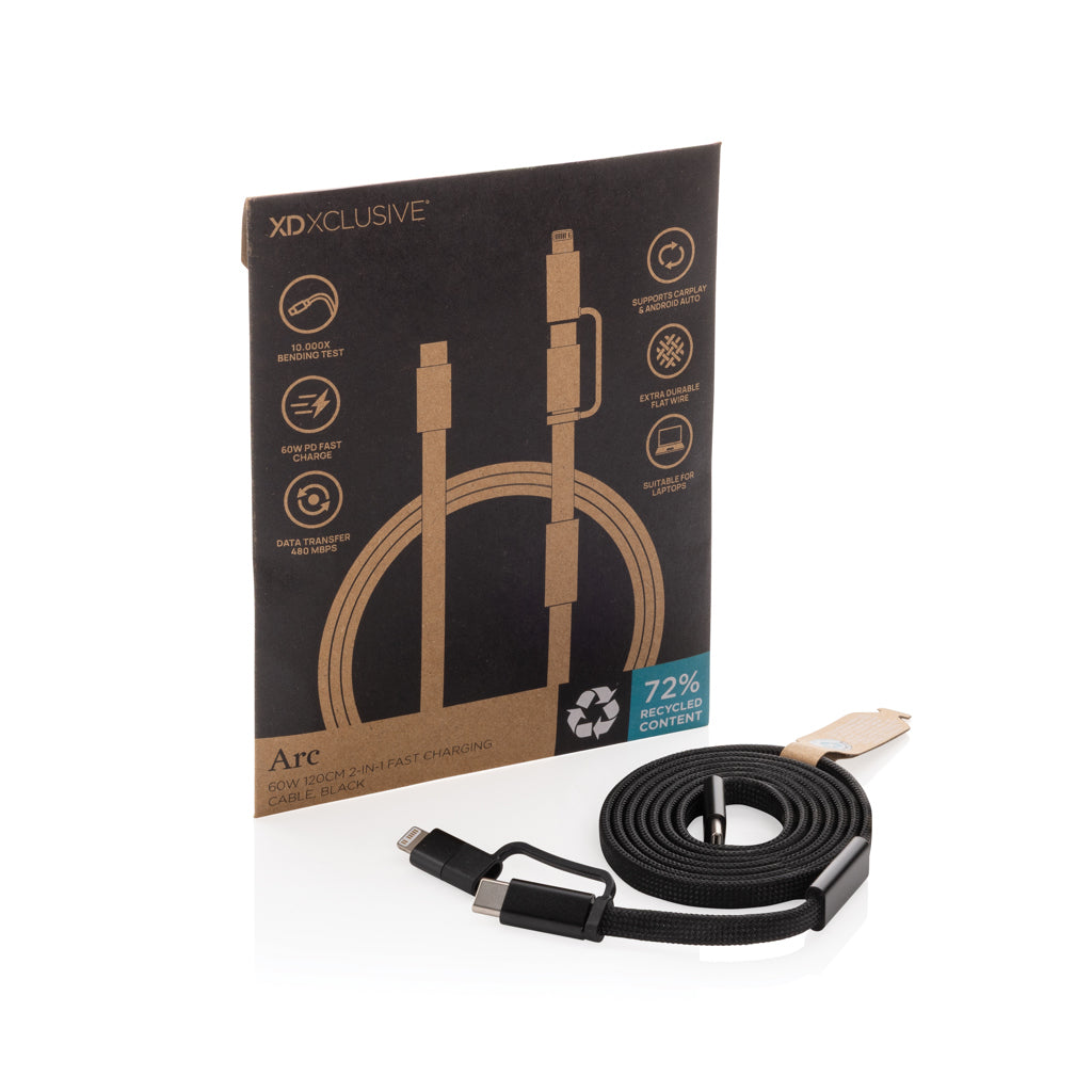 Arc RCS 60W 120 cm 2-i-1 snabbladdningskabel
