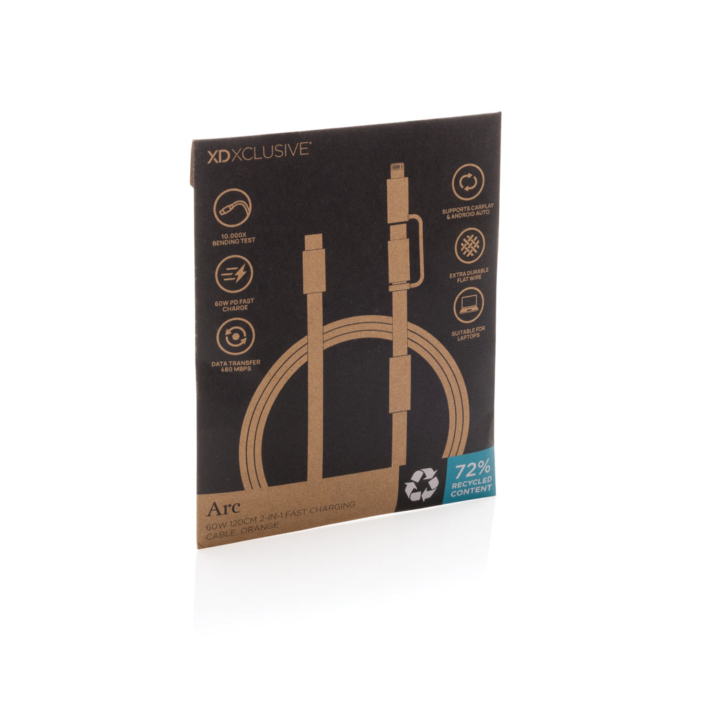 Arc RCS 60W 120 cm 2-i-1 snabbladdningskabel