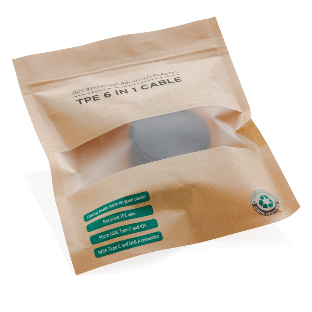 6-i-1 kabel i återvunnen plast, RCS standard, och TPE