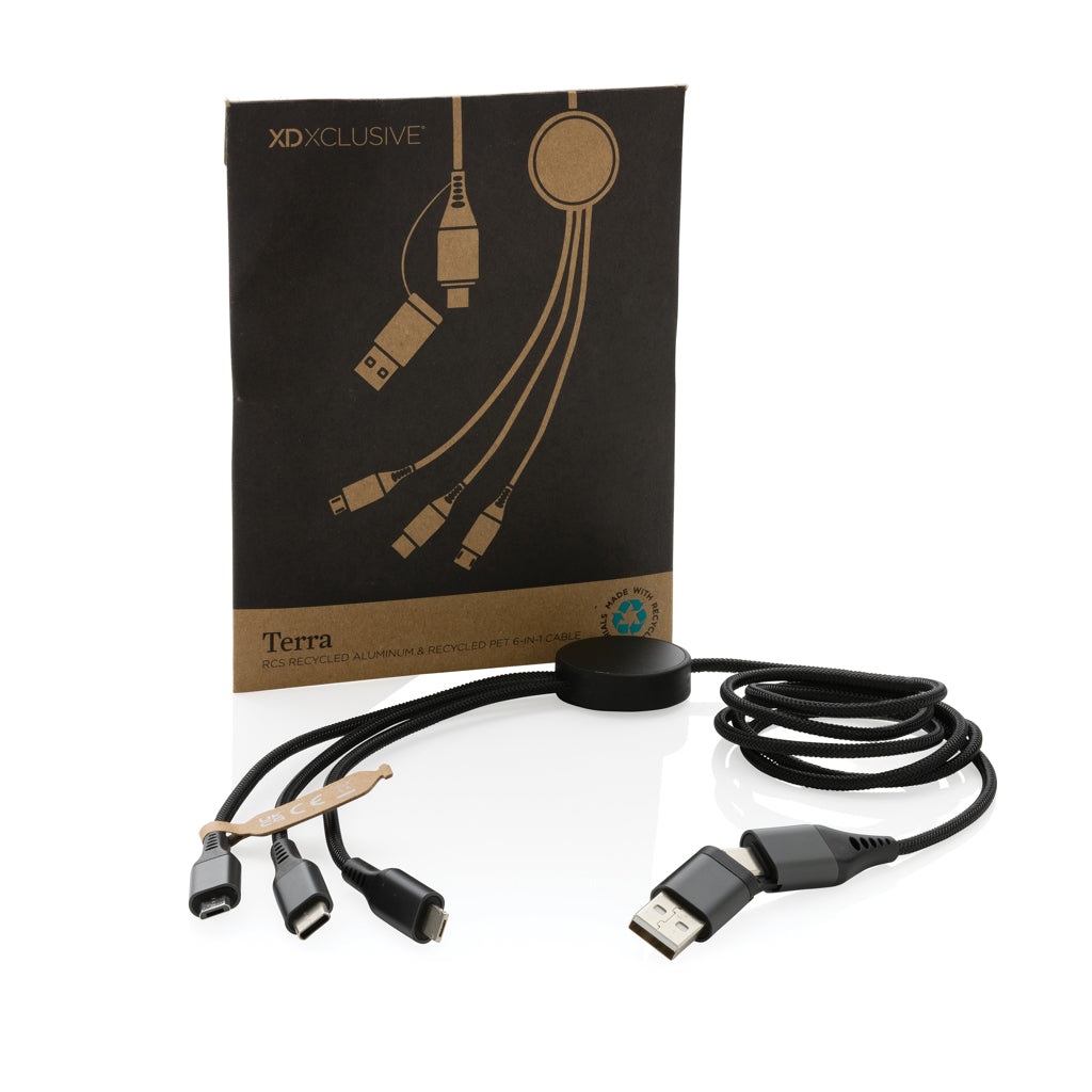 Terra 120cm 6-i-1 kabel i RCS återvunnen aluminium