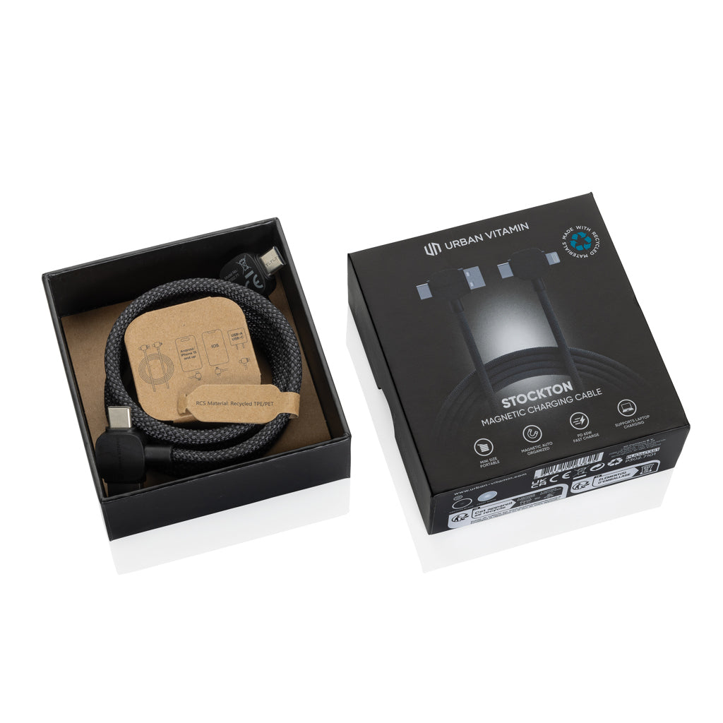 Urban Vitamin Stockton 65W återvunnen magnetkabel i rTPE/PET