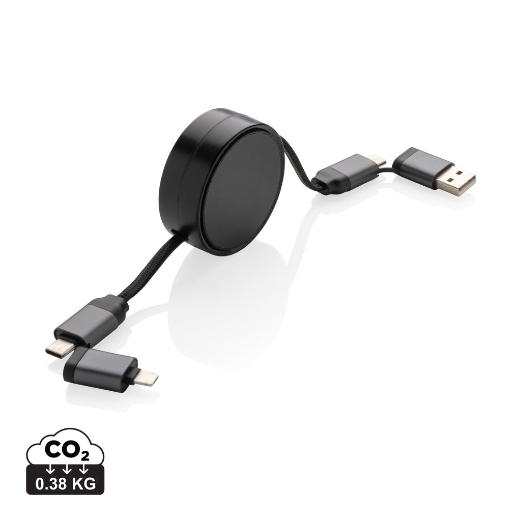 Terra utdragbar 6-i-1 kabel i RCS återvunnen aluminium 60w