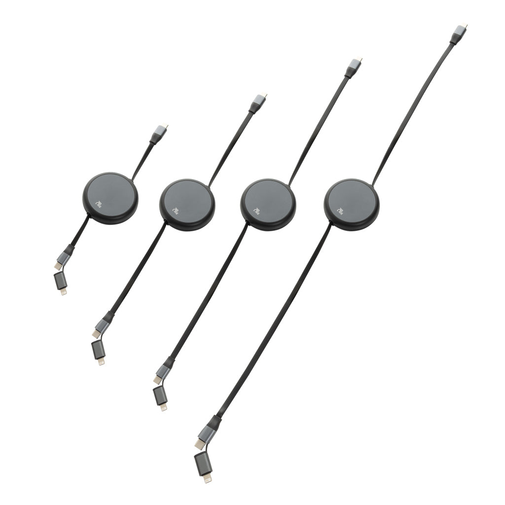 Terra RCS återvunnen aluminium 240W utdragbar 2-i-1 kabel