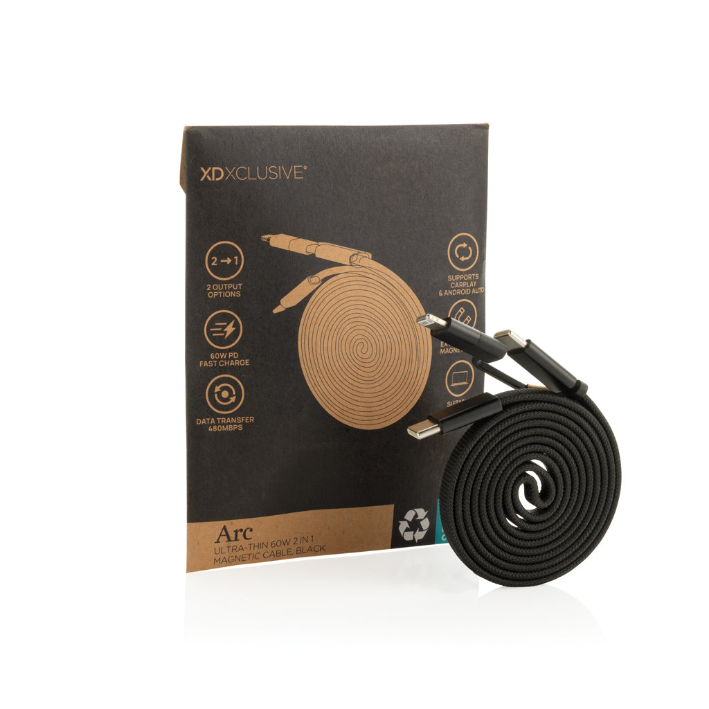 Arc ultra-tunn 60W 2-1-1 magnetisk kabel RCS
