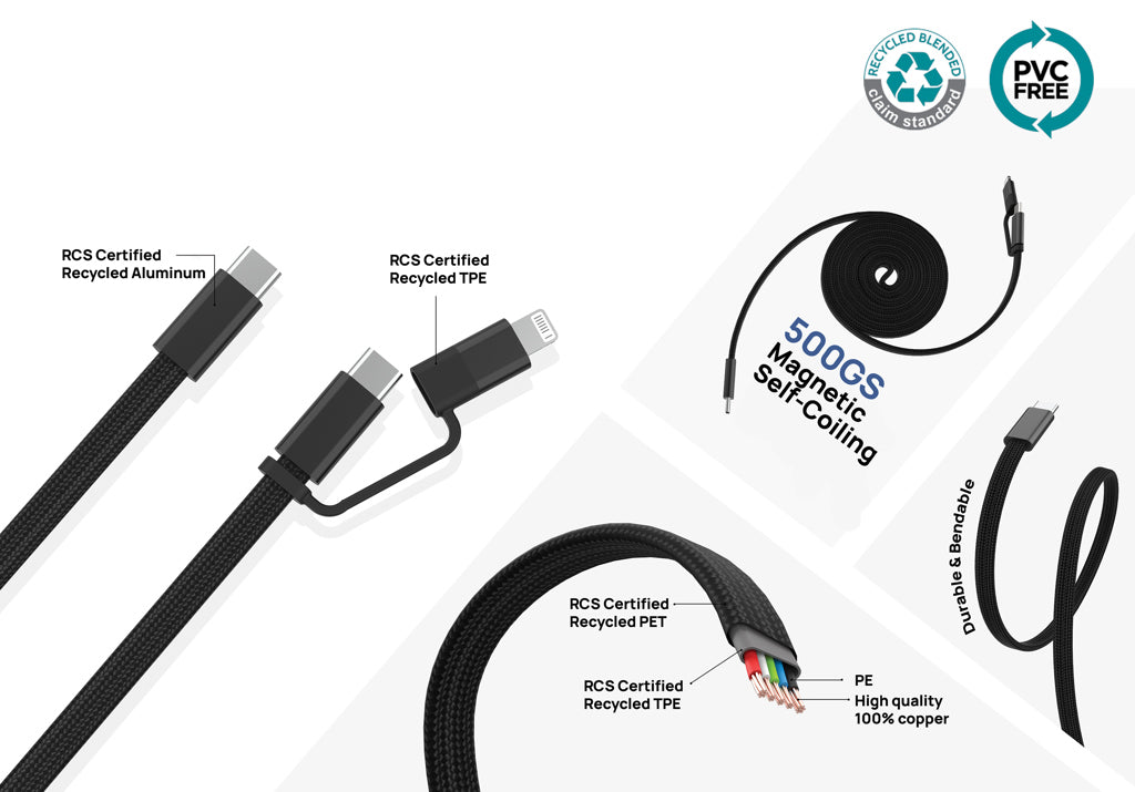 Arc ultra-tunn 60W 2-1-1 magnetisk kabel RCS
