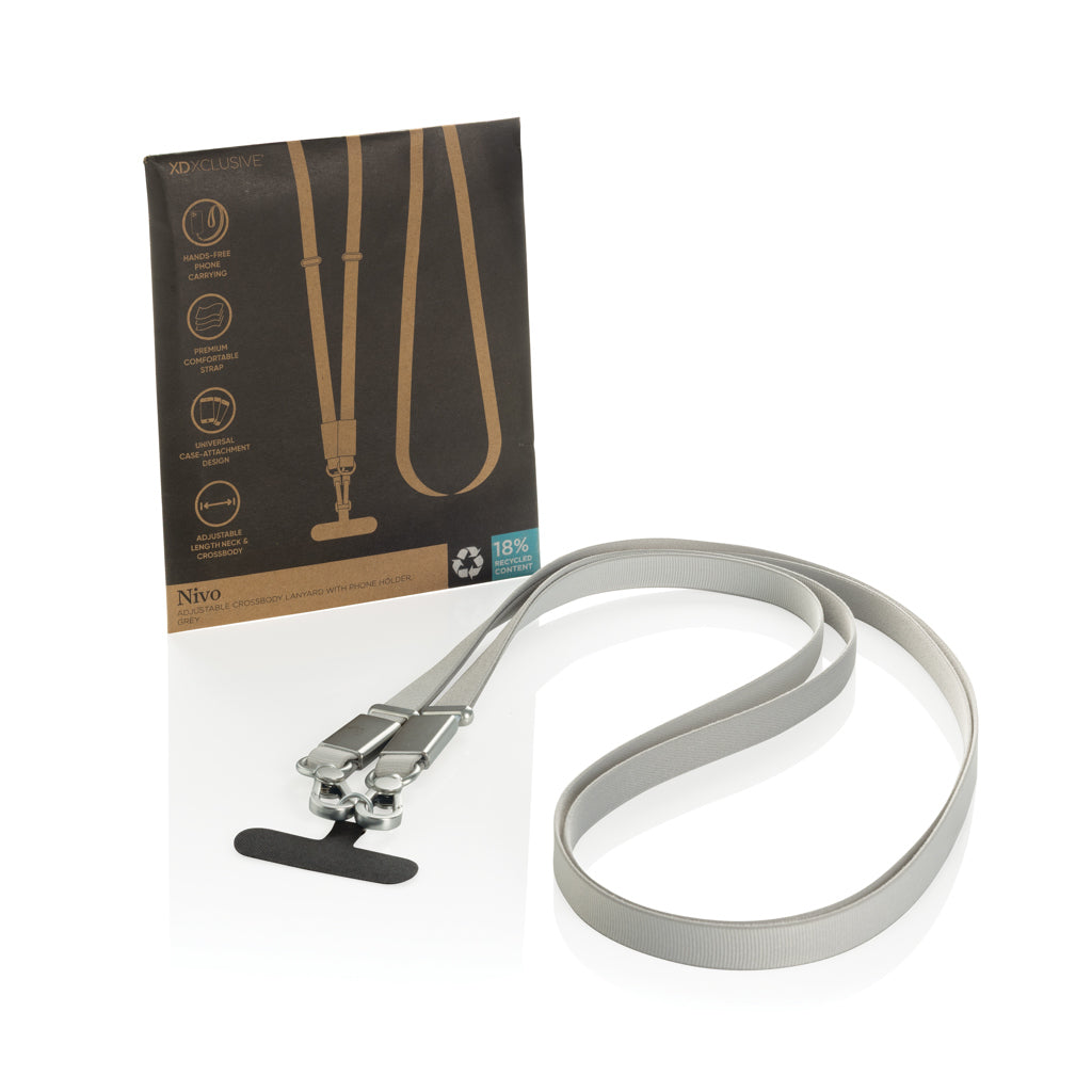 Nivo Crossbody lanyard i RCS återvunnen PET