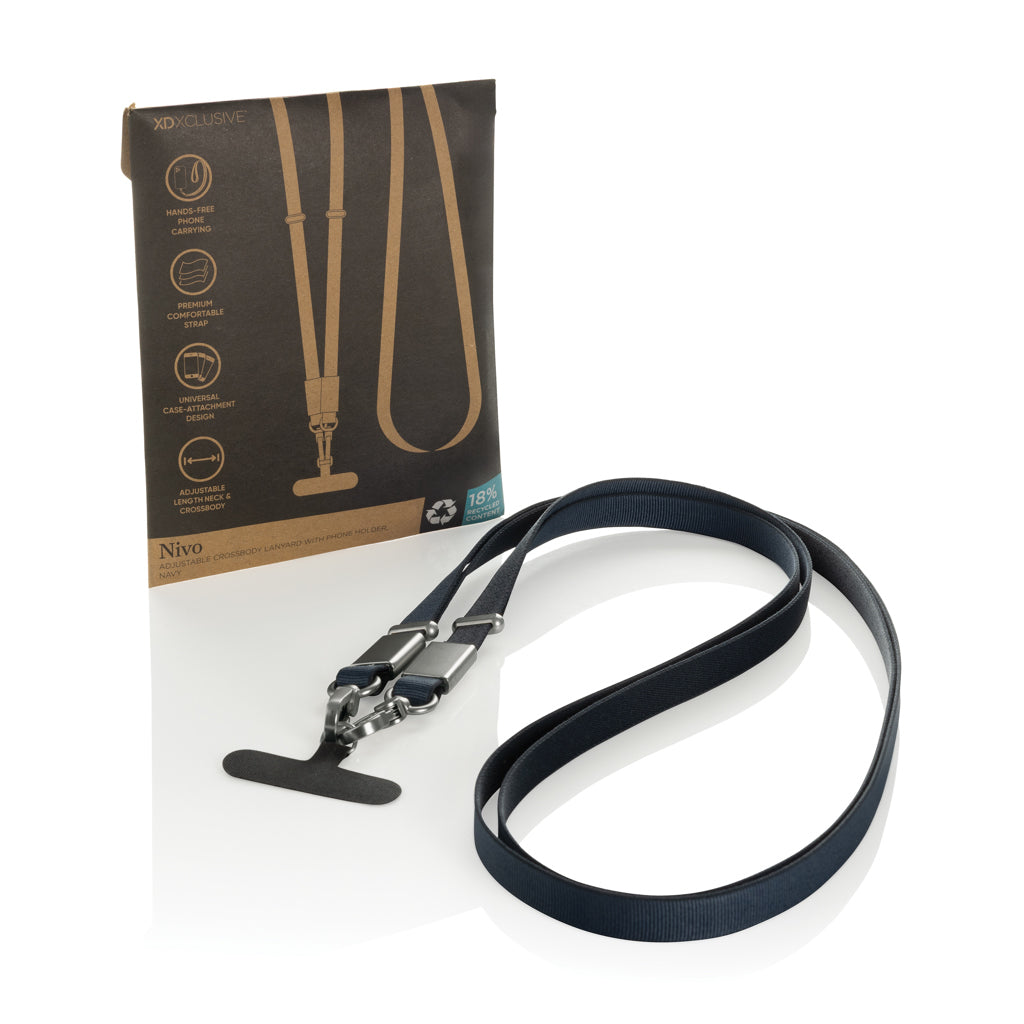 Nivo Crossbody lanyard i RCS återvunnen PET