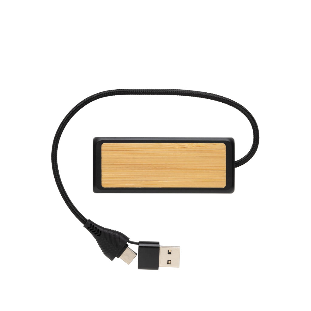Link USB-hubb i RCS återvunnen plast och bambu