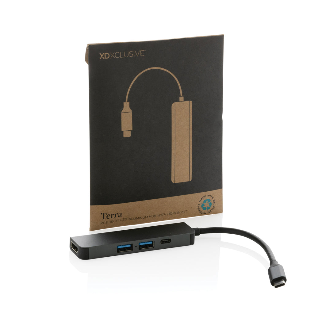Terra hub med HDMI input i RCS återvunnen aluminium