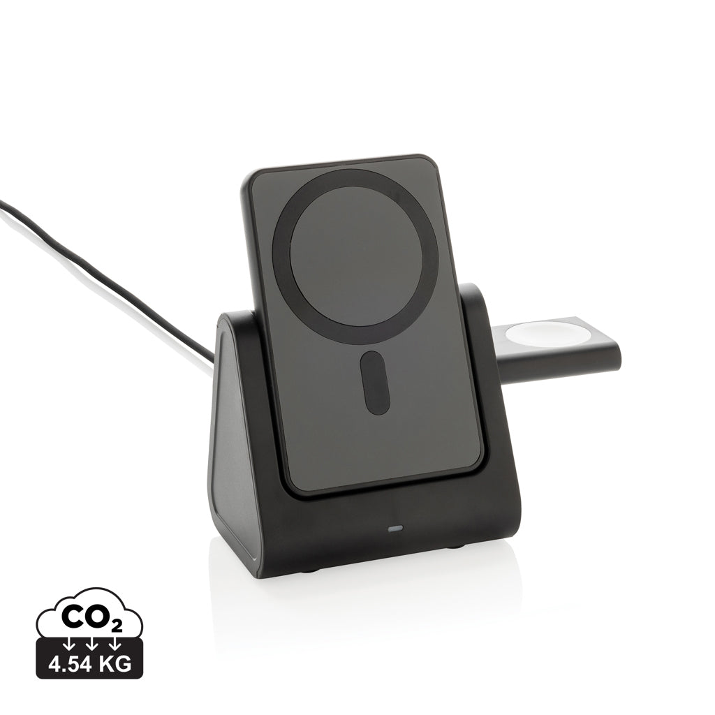 Powerbase 3-i-1-laddare med powerbank i RCS återvunnen plast