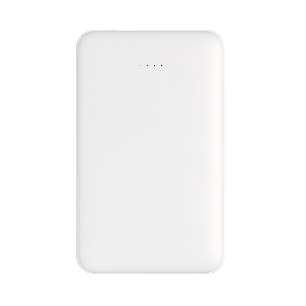 5.000 mAh powerbank i fickformat med integrerade kablar