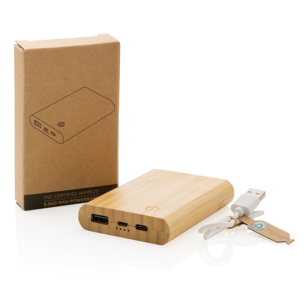 5.000 mAh powerbank i bambu