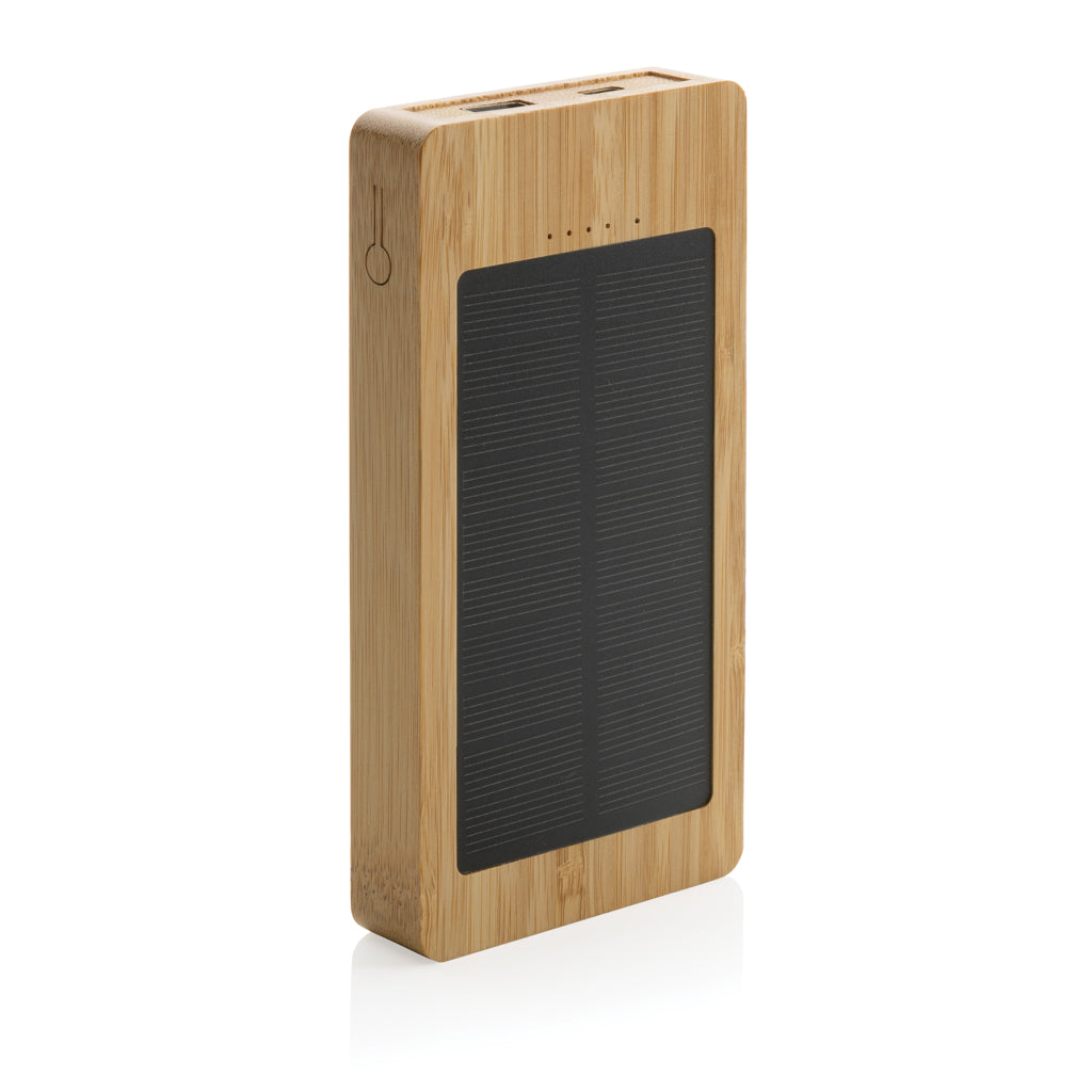 Sunwick 10.000mAh solcellspowerbank i bambu