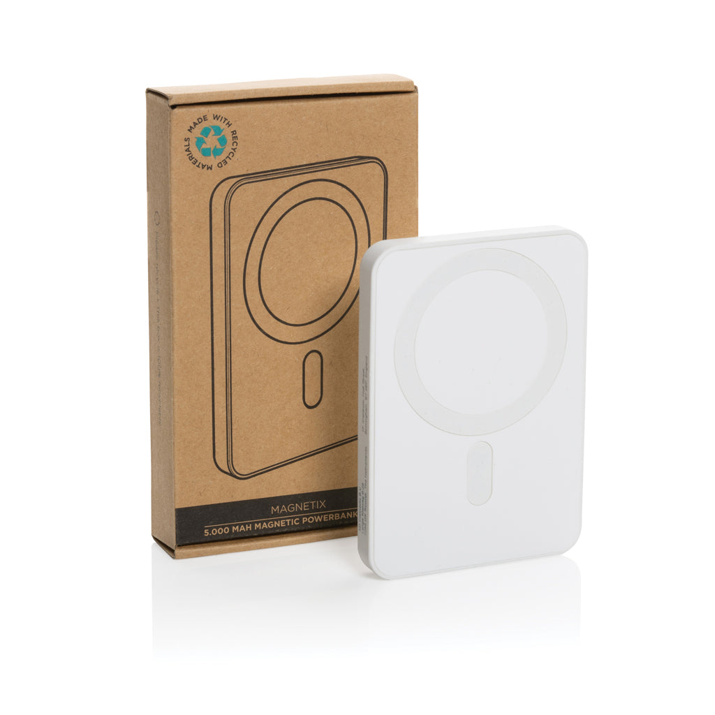 Magnetix 5.000mAh magnetisk powerbank, RCS återvunnen plast