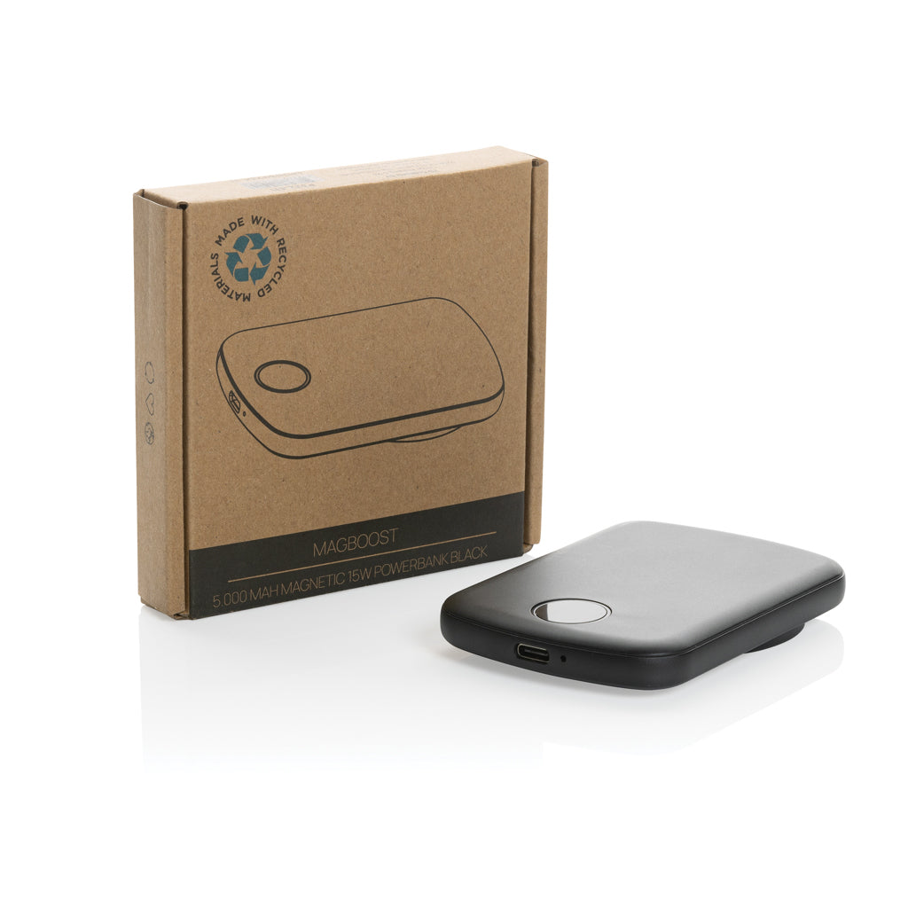 MagBoost 5.000mAh magnetisk powerbank, RCS återvunnen plast