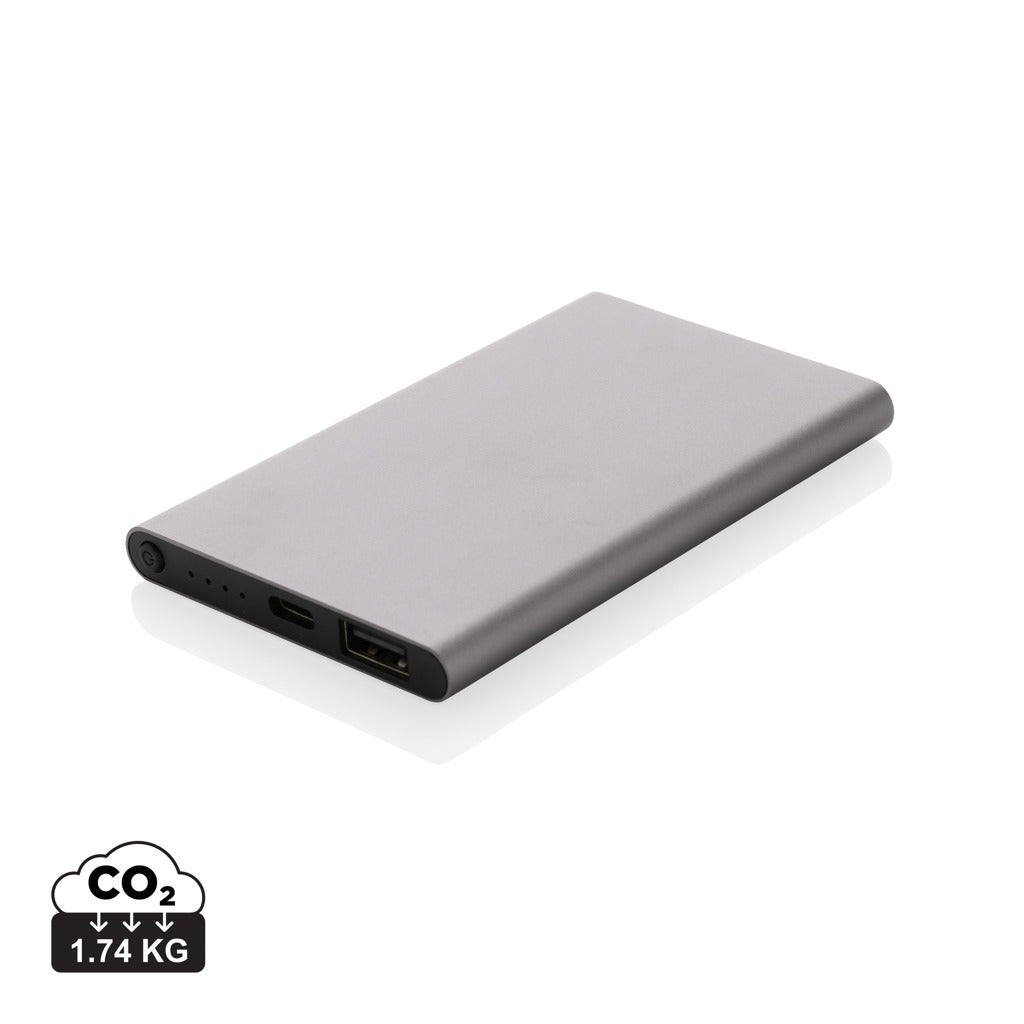 4.000mAh powerbank, type C, RCS återvunnen plast/aluminium