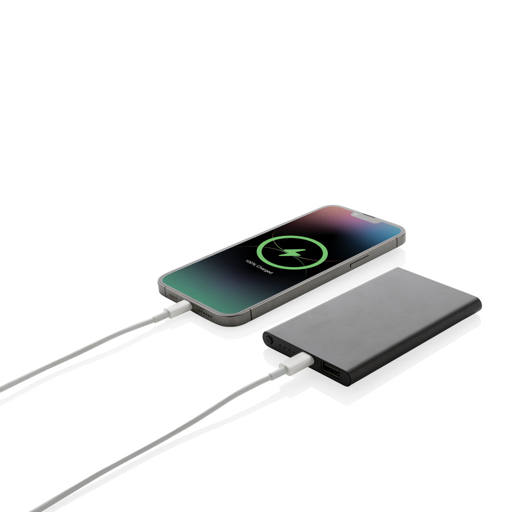 4.000mAh powerbank, type C, RCS återvunnen plast/aluminium