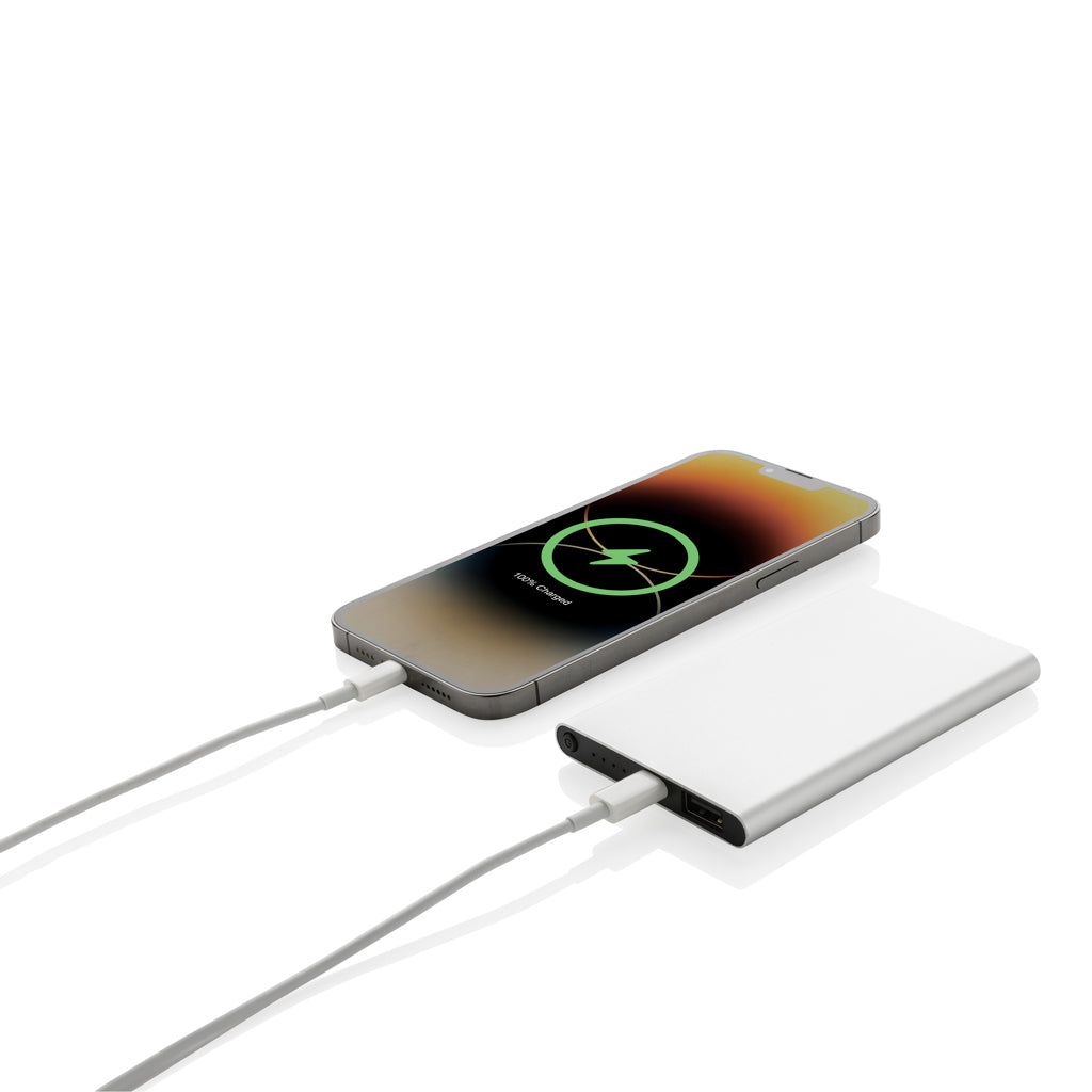 4.000mAh powerbank, type C, RCS återvunnen plast/aluminium