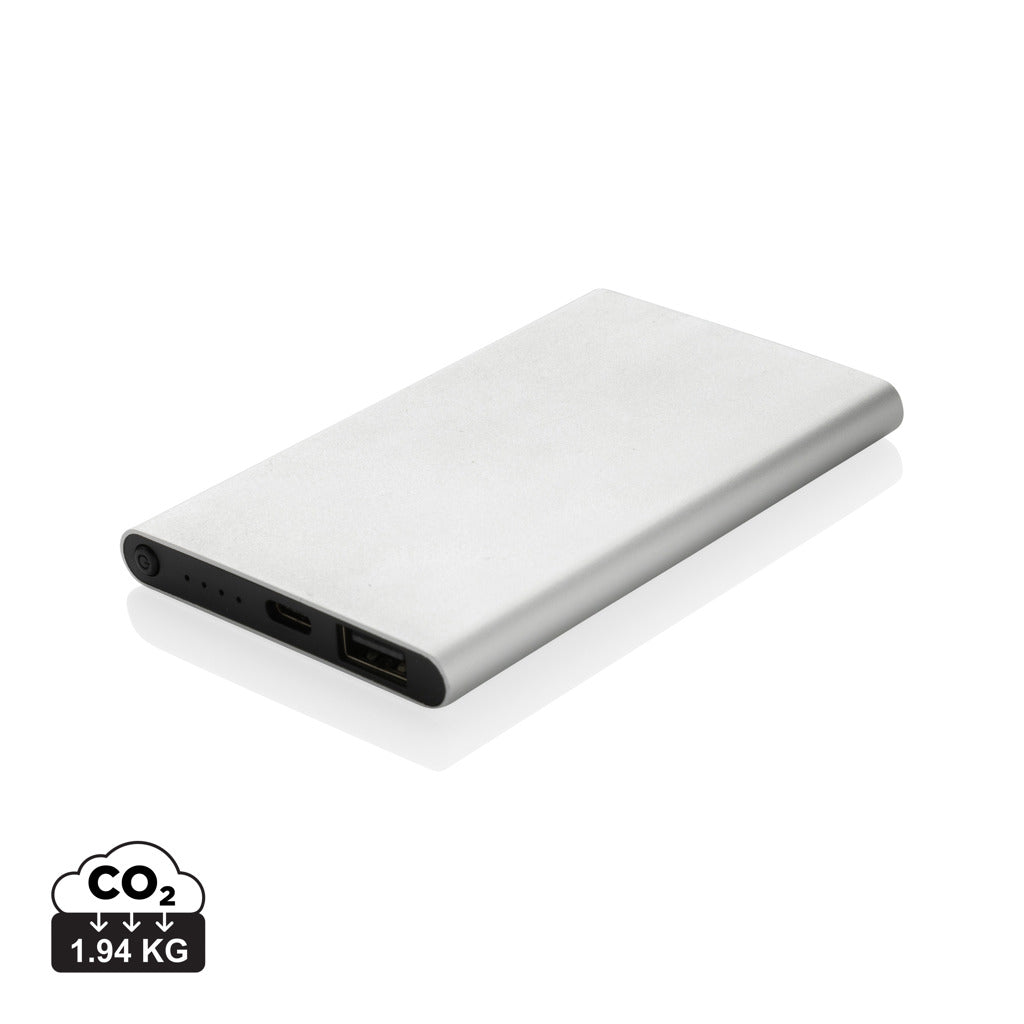 4.000mAh powerbank, type C, RCS återvunnen plast/aluminium