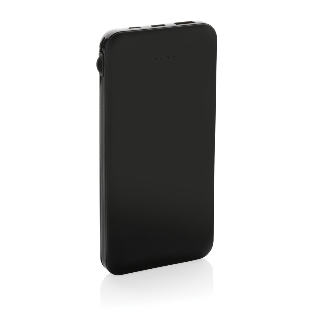 Lockhart 10.000mAh powerbank, integrerade kablar, RCS plast