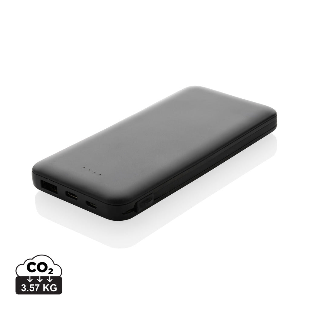 Lockhart 10.000mAh powerbank, integrerade kablar, RCS plast
