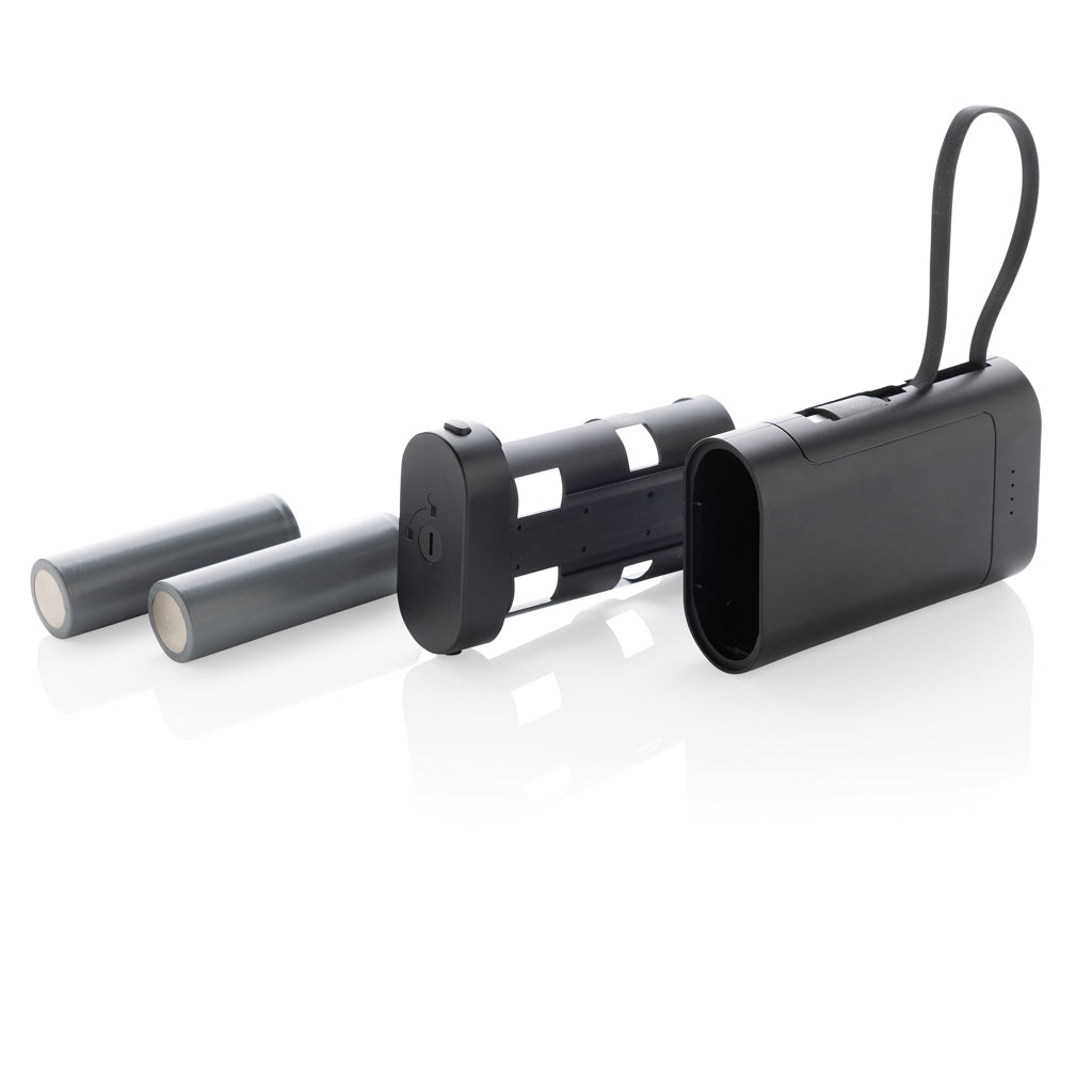CycleCell 10.000 mAh powerbank med avtagbart batteri