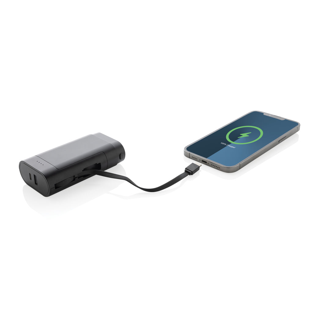 CycleCell 10.000 mAh powerbank med avtagbart batteri