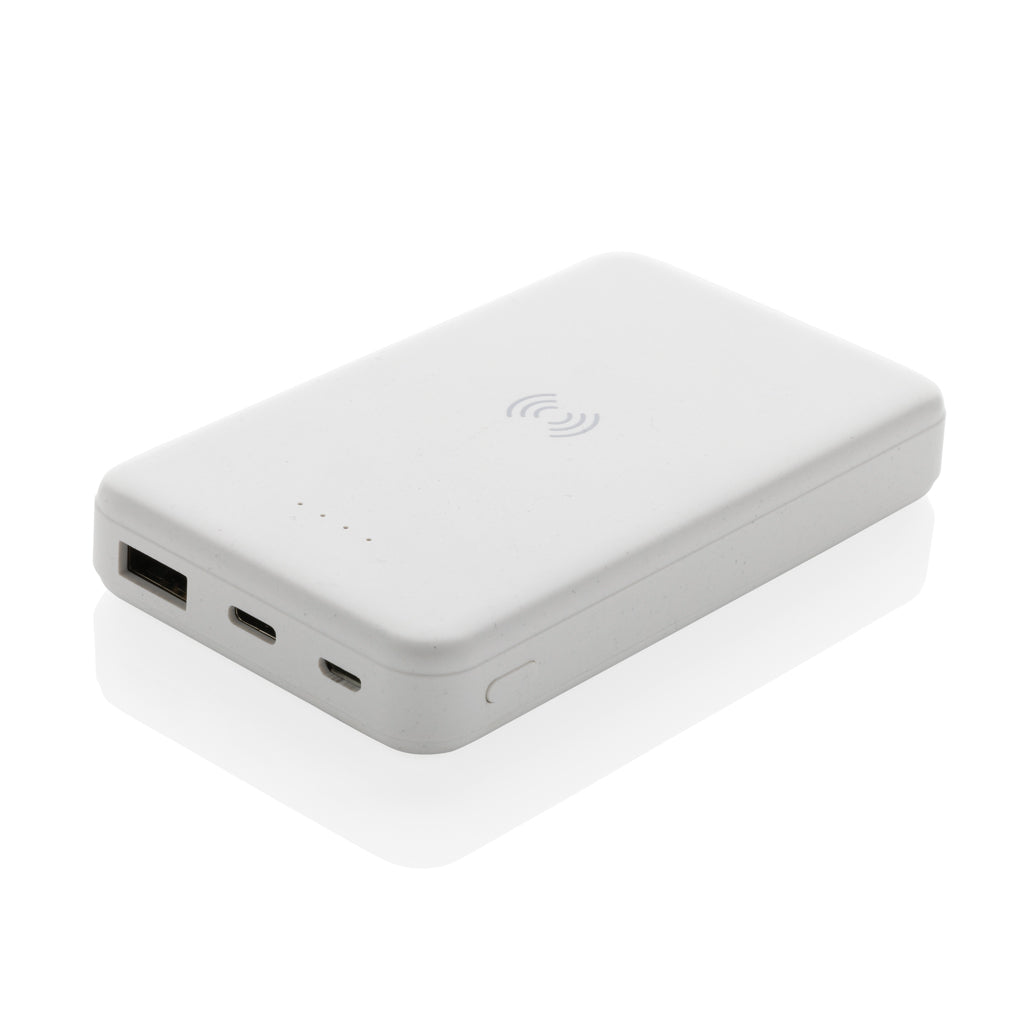 5.000 mAh trådlös powerbank i RCS återvunnen plast