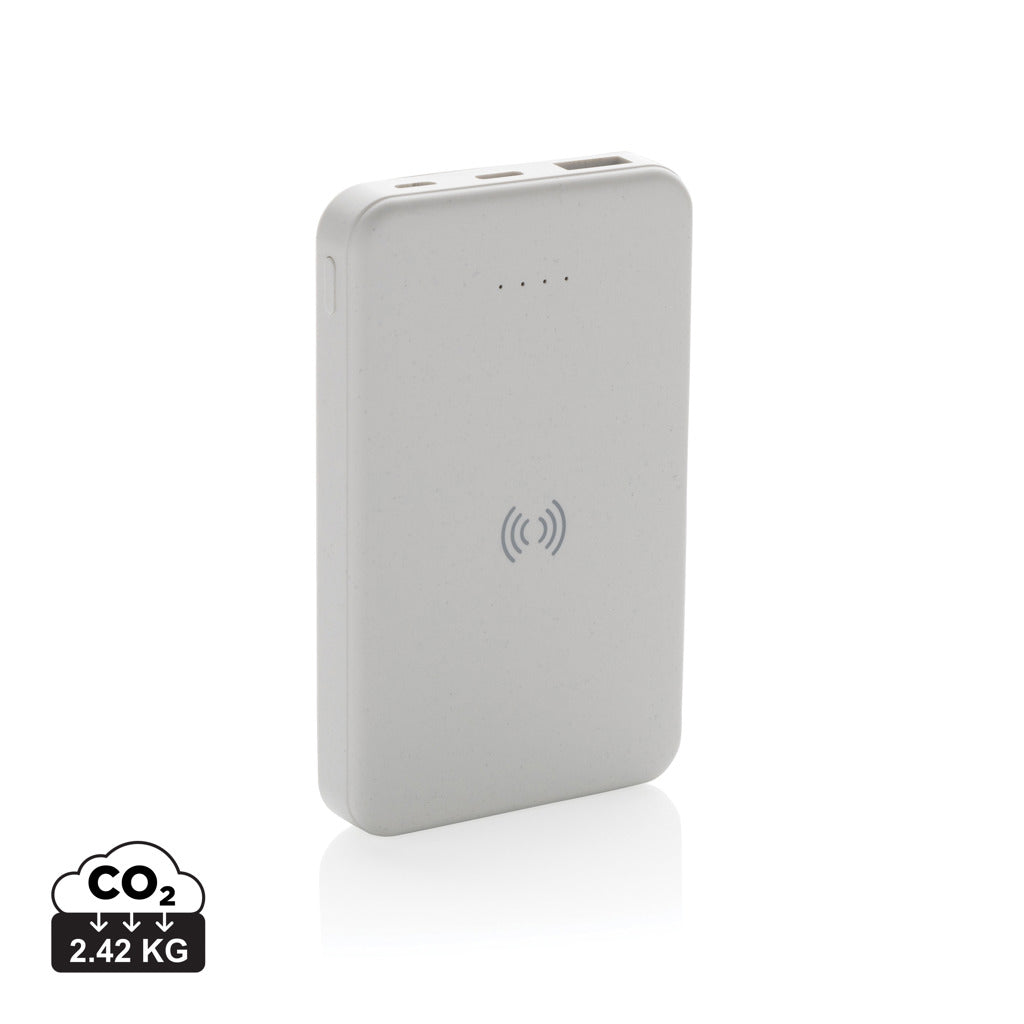 5.000 mAh trådlös powerbank i RCS återvunnen plast