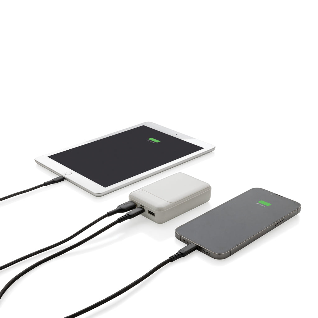 10.000 mAh powerbank i återvunnen plast, RCS standard