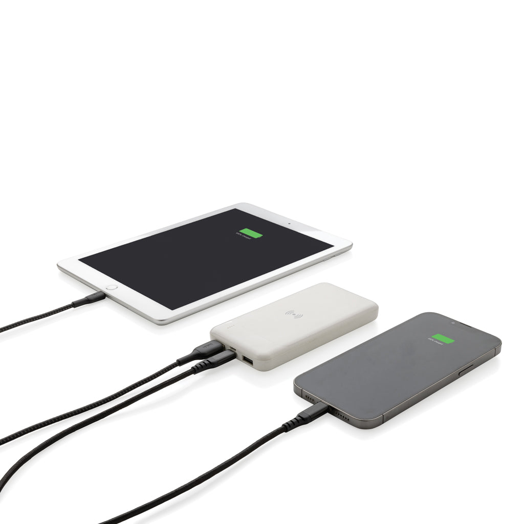 Trådlös powerbank i återvunnen plast, RCS standard