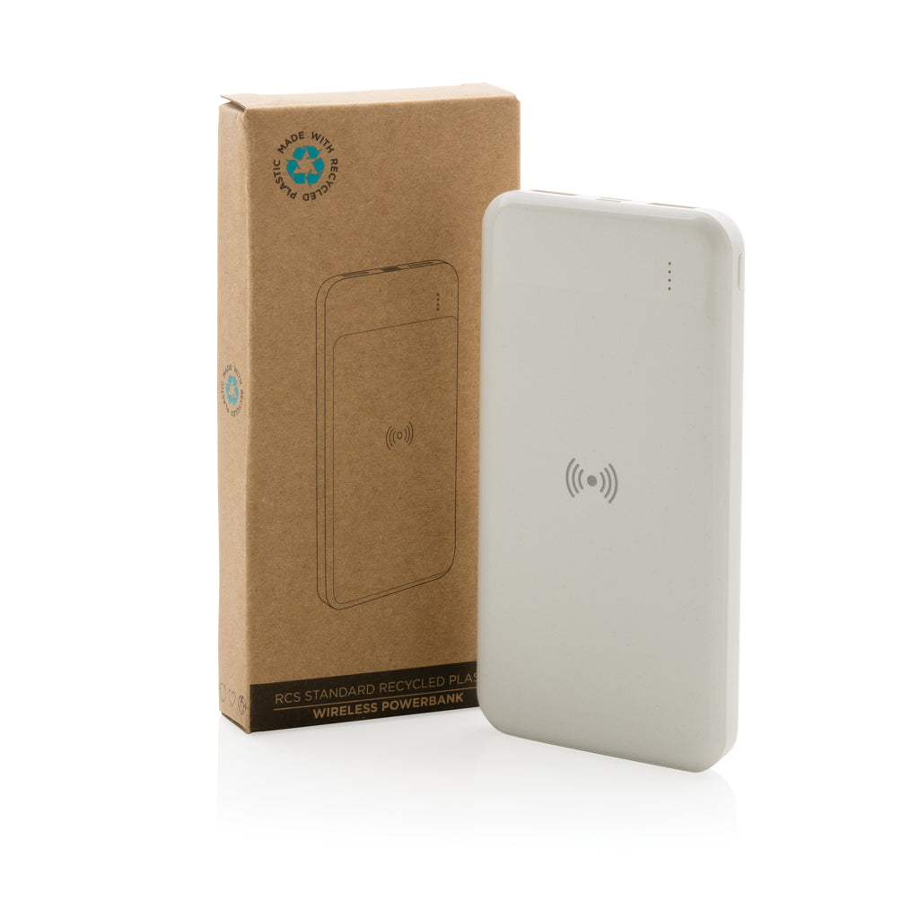 Trådlös powerbank i återvunnen plast, RCS standard