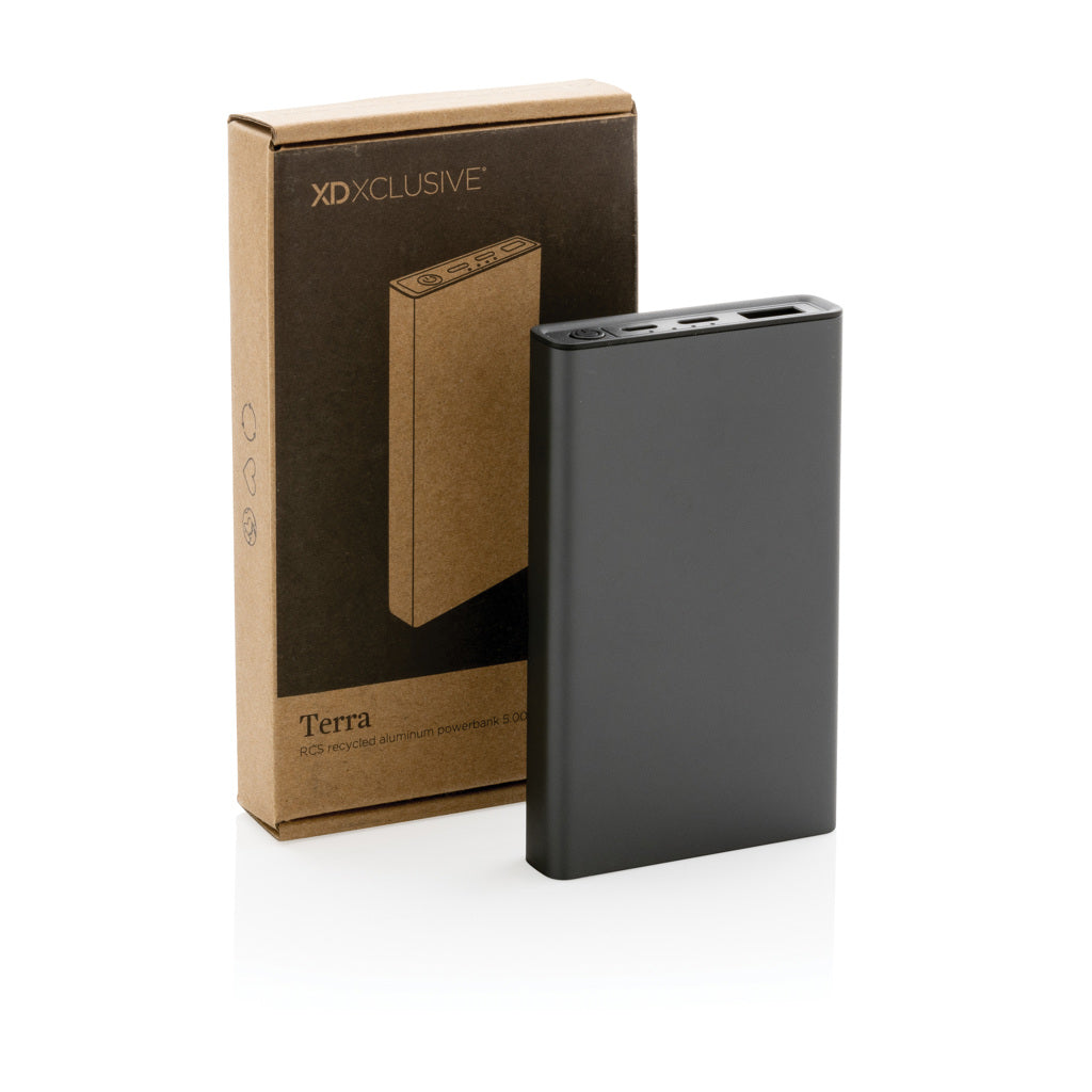 Terra 5.000 mAh powerbank RCS återvunnen aluminium