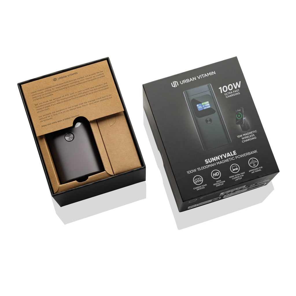 Urban Vitamin Sunnyvale 100 W 15 000 mAh magnetisk powerbank